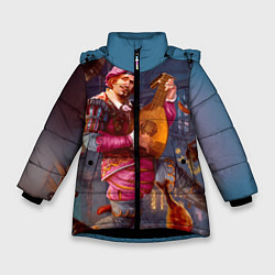 Куртка зимняя для девочки Лютик, цвет: 3D-черный