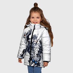 Куртка зимняя для девочки HZD 5, цвет: 3D-черный — фото 2