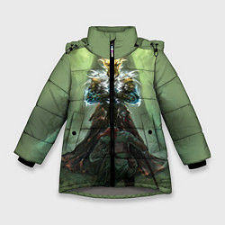 Куртка зимняя для девочки TES: Heaven Knight, цвет: 3D-светло-серый