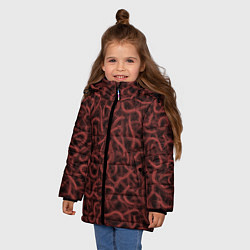 Куртка зимняя для девочки Сколопендры, цвет: 3D-черный — фото 2