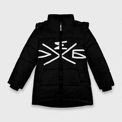 Куртка зимняя для девочки Хлеб: символ, цвет: 3D-черный