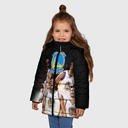 Куртка зимняя для девочки Golden State Warriors 5, цвет: 3D-черный — фото 2