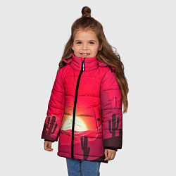 Куртка зимняя для девочки Gorgeous sunset, цвет: 3D-черный — фото 2