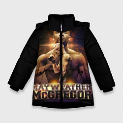Куртка зимняя для девочки Mayweather vs McGregor, цвет: 3D-черный