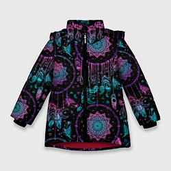 Куртка зимняя для девочки Ловцы снов, цвет: 3D-красный