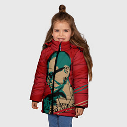 Куртка зимняя для девочки Chester Bennington, цвет: 3D-светло-серый — фото 2