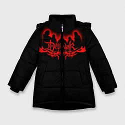 Куртка зимняя для девочки Dethklok, цвет: 3D-черный
