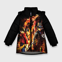 Куртка зимняя для девочки Ван-Пис, цвет: 3D-светло-серый