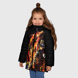Куртка зимняя для девочки Ван-Пис, цвет: 3D-светло-серый — фото 2
