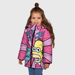 Куртка зимняя для девочки Japanesse Homer, цвет: 3D-черный — фото 2