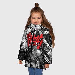 Куртка зимняя для девочки Berserk, цвет: 3D-черный — фото 2