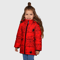 Куртка зимняя для девочки Рассадник пауков, цвет: 3D-красный — фото 2