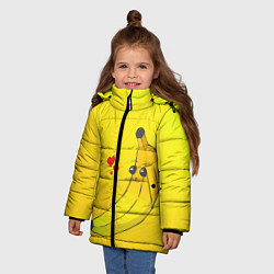 Куртка зимняя для девочки Just Banana (Yellow), цвет: 3D-черный — фото 2