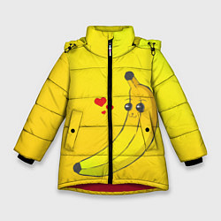 Куртка зимняя для девочки Just Banana (Yellow), цвет: 3D-красный