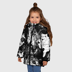 Куртка зимняя для девочки Чёрная краска, цвет: 3D-черный — фото 2