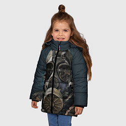 Куртка зимняя для девочки STALKER: Mask, цвет: 3D-светло-серый — фото 2