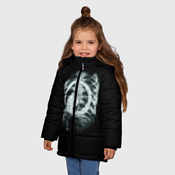 Куртка зимняя для девочки Чужой в желудке, цвет: 3D-светло-серый — фото 2