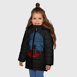 Куртка зимняя для девочки Inside, цвет: 3D-черный — фото 2