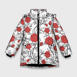 Зимняя куртка для девочки Сад из Роз