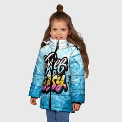 Куртка зимняя для девочки Free and Easy, цвет: 3D-черный — фото 2