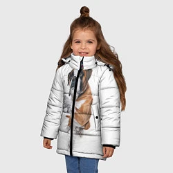 Куртка зимняя для девочки Боксер, цвет: 3D-черный — фото 2