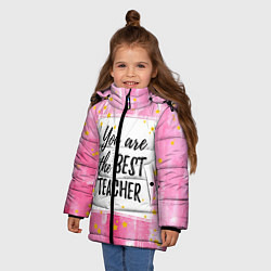 Куртка зимняя для девочки Лучший учитель, цвет: 3D-черный — фото 2