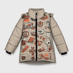 Куртка зимняя для девочки Twin Peaks Pack, цвет: 3D-светло-серый