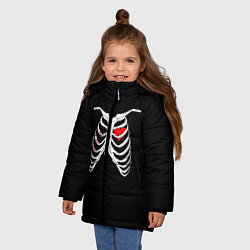 Куртка зимняя для девочки TOP Skeleton, цвет: 3D-черный — фото 2
