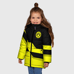 Куртка зимняя для девочки BVB FC: Yellow style, цвет: 3D-красный — фото 2