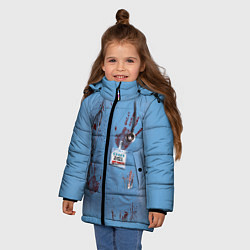 Куртка зимняя для девочки Костюм врача кровь, цвет: 3D-светло-серый — фото 2