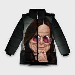 Куртка зимняя для девочки Оззи Осборн, цвет: 3D-черный