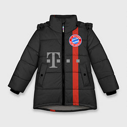Куртка зимняя для девочки Bayern FC: Black 2018, цвет: 3D-светло-серый