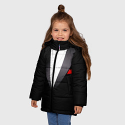 Куртка зимняя для девочки Смокинг мистера цвета 3D-черный — фото 2