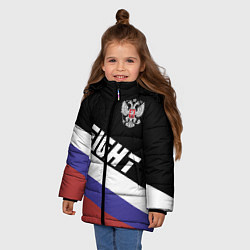 Куртка зимняя для девочки Fight Russia, цвет: 3D-светло-серый — фото 2