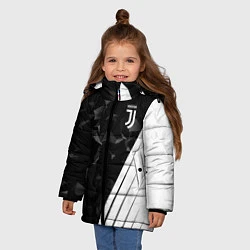 Куртка зимняя для девочки FC Juventus: Abstract, цвет: 3D-красный — фото 2