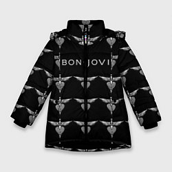 Куртка зимняя для девочки Bon Jovi, цвет: 3D-черный