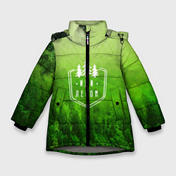Куртка зимняя для девочки Иди лесом, цвет: 3D-светло-серый