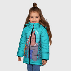 Куртка зимняя для девочки BoJack, цвет: 3D-черный — фото 2