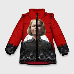 Куртка зимняя для девочки Wolfenstein: Irene Engel, цвет: 3D-красный