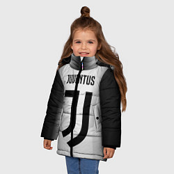 Куртка зимняя для девочки FC Juventus: Silver Original, цвет: 3D-черный — фото 2