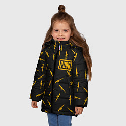 Куртка зимняя для девочки PUBG: Black Weapon, цвет: 3D-черный — фото 2