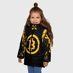 Куртка зимняя для девочки Bitcoin Master, цвет: 3D-черный — фото 2