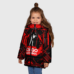 Куртка зимняя для девочки CS:GO - Даниил, цвет: 3D-красный — фото 2