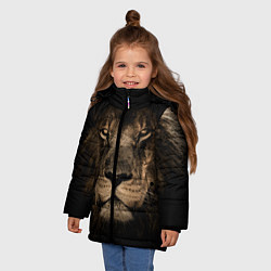 Куртка зимняя для девочки Львиный взгляд, цвет: 3D-красный — фото 2