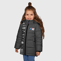 Куртка зимняя для девочки BMW 2018 M Sport, цвет: 3D-светло-серый — фото 2