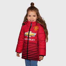 Куртка зимняя для девочки FC Manchester United: Away 18/19, цвет: 3D-черный — фото 2