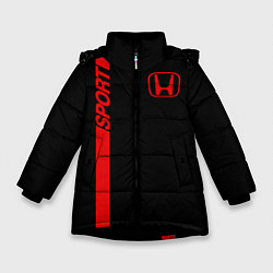 Куртка зимняя для девочки HONDA SPORT, цвет: 3D-черный