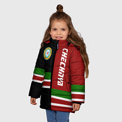 Куртка зимняя для девочки Chechnya, Russia, цвет: 3D-светло-серый — фото 2