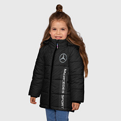 Куртка зимняя для девочки Mercedes AMG: Sport Line, цвет: 3D-черный — фото 2