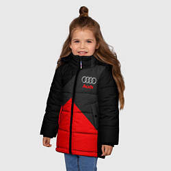 Куртка зимняя для девочки Audi: Red Sport, цвет: 3D-черный — фото 2